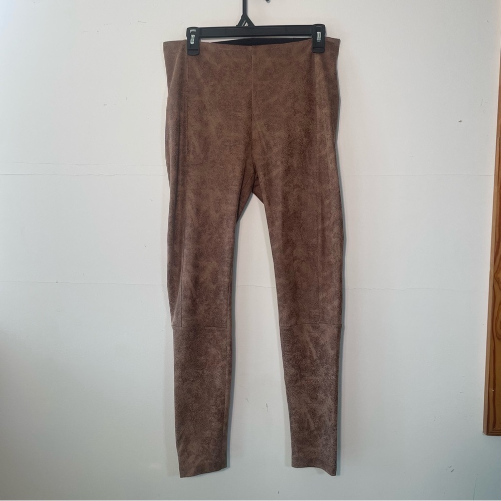 Lysse Premium Buffer Suede Leggings Brown size Medium